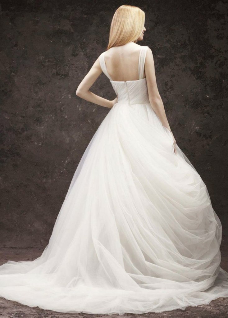 VW351129 Tulle Ball Gown with Asymmetrical Draped SkirtStyle